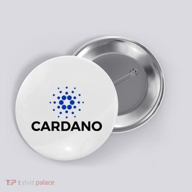Cardano Logo Crypto Coin Blockchain Button