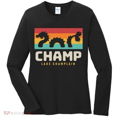 Champ Lake Champlain Monster American Folklore Women's Long Sleeve Shirt