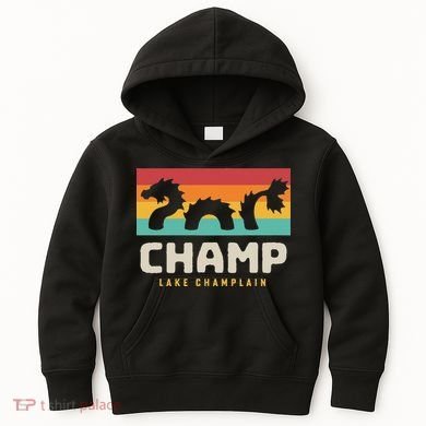 Champ Lake Champlain Monster American Folklore Kids Hoodie