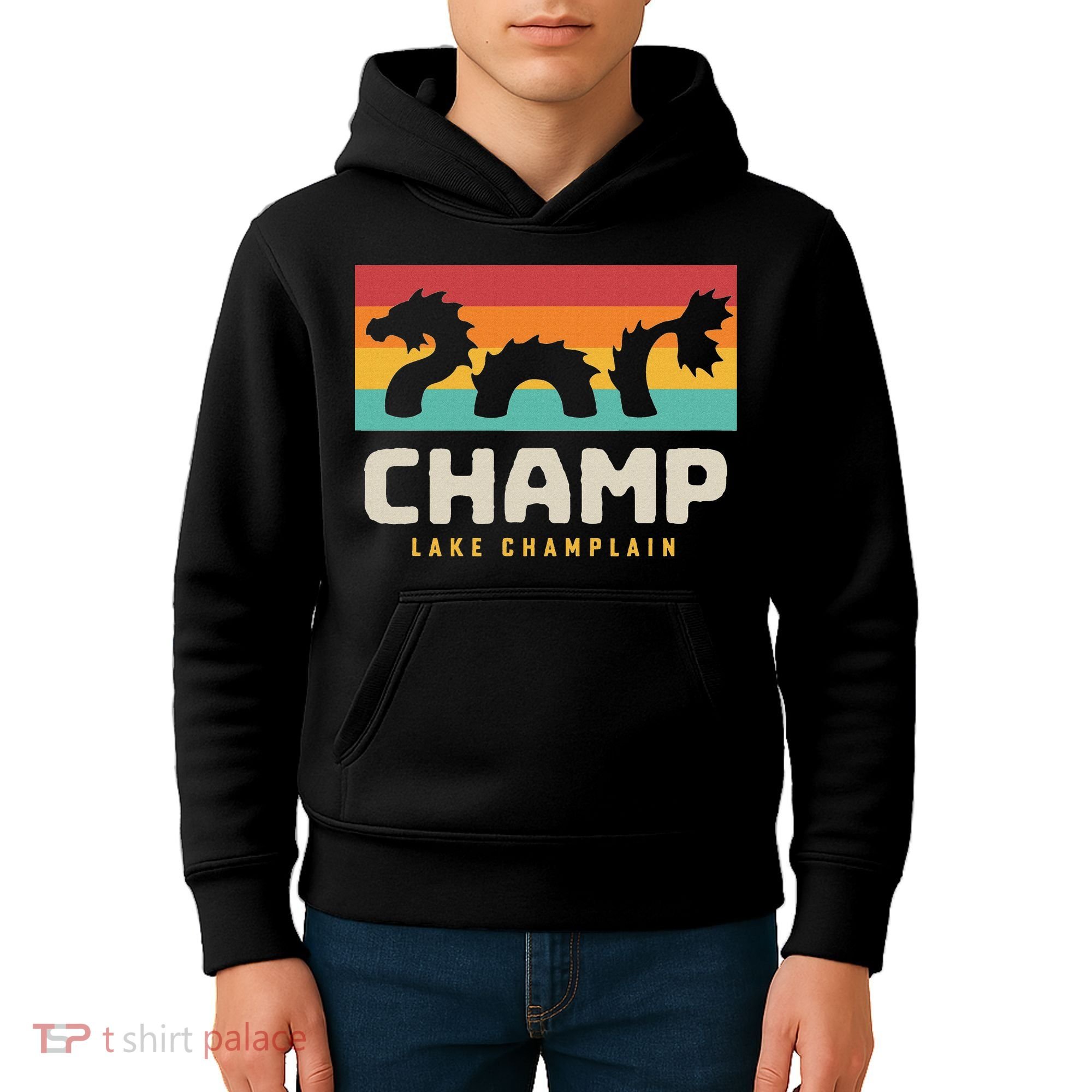 Champ Lake Champlain Monster American Folklore Kids Hoodie