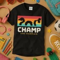 Champ Lake Champlain Monster American Folklore Kids T-Shirt thumb 3