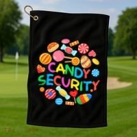 Candy Land Costumes Candy Security Candy Crew Golf Towel thumb 1