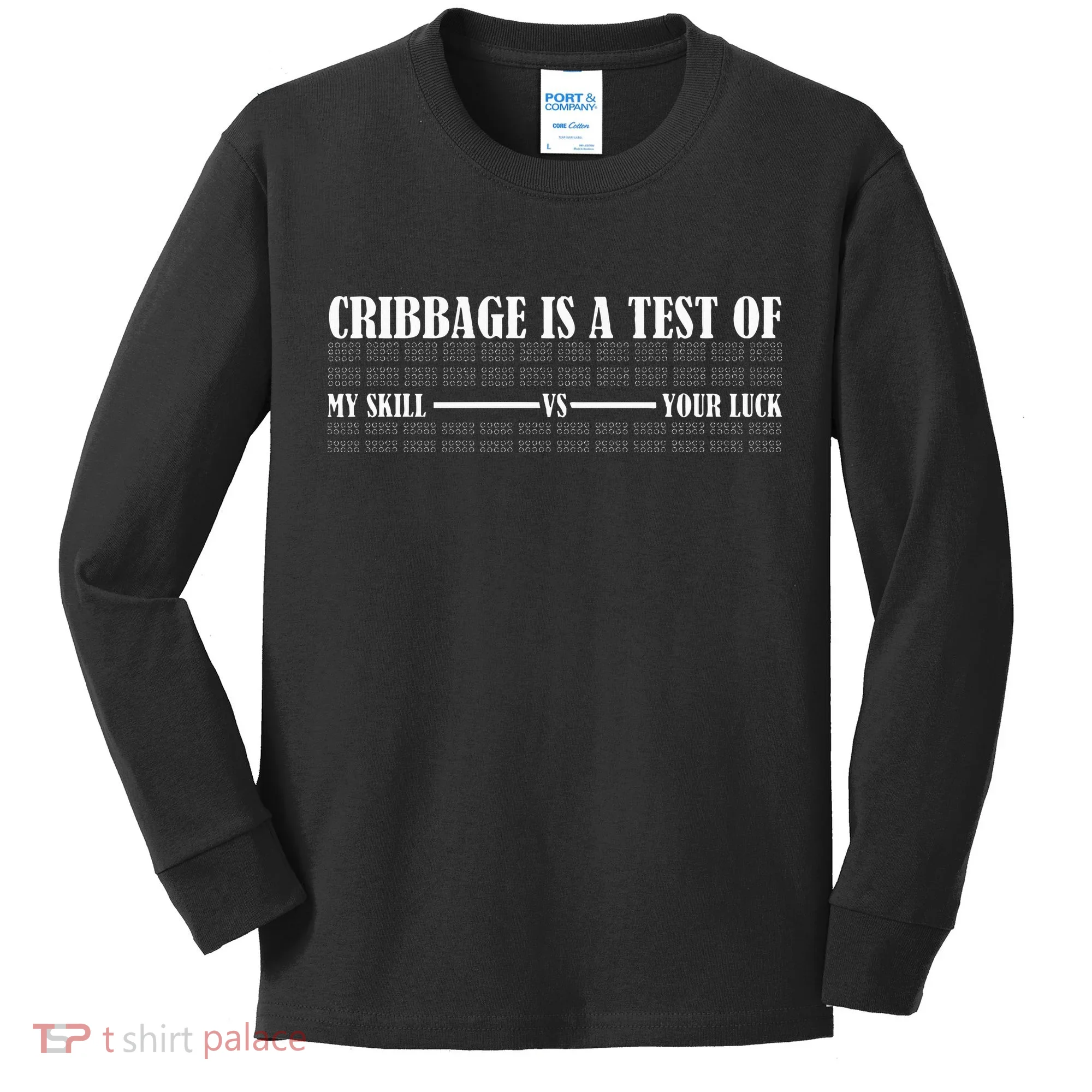 Cribbage Lover Cribbage Board Game Champion Cribbage Kids Long Sleeve Shirt