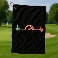 Car Lover Car Racing Speedometer Car Enthusiast Golf Towel thumb 1