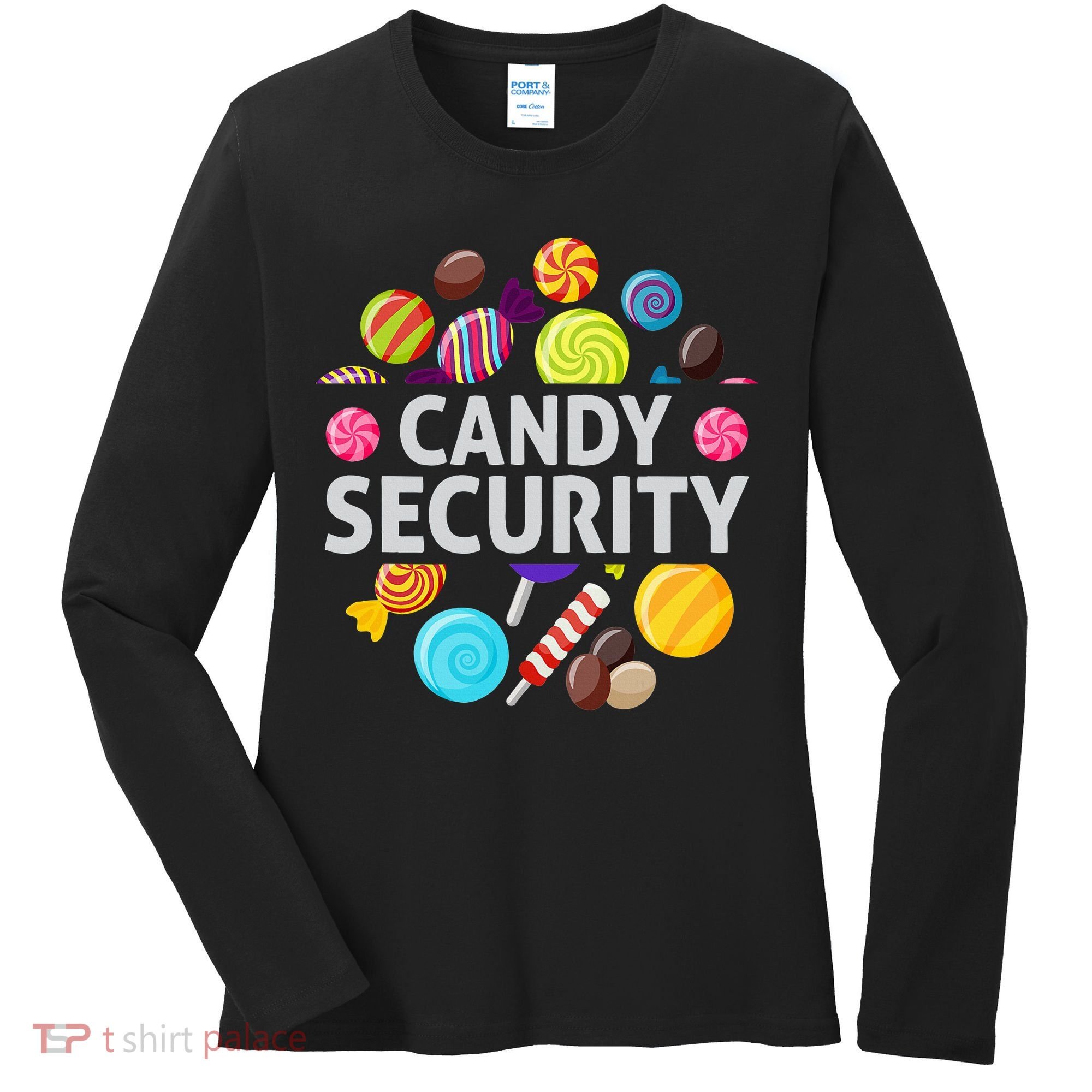 candy land costumes adult candy land candy security Women's Long Sleeve Shirt