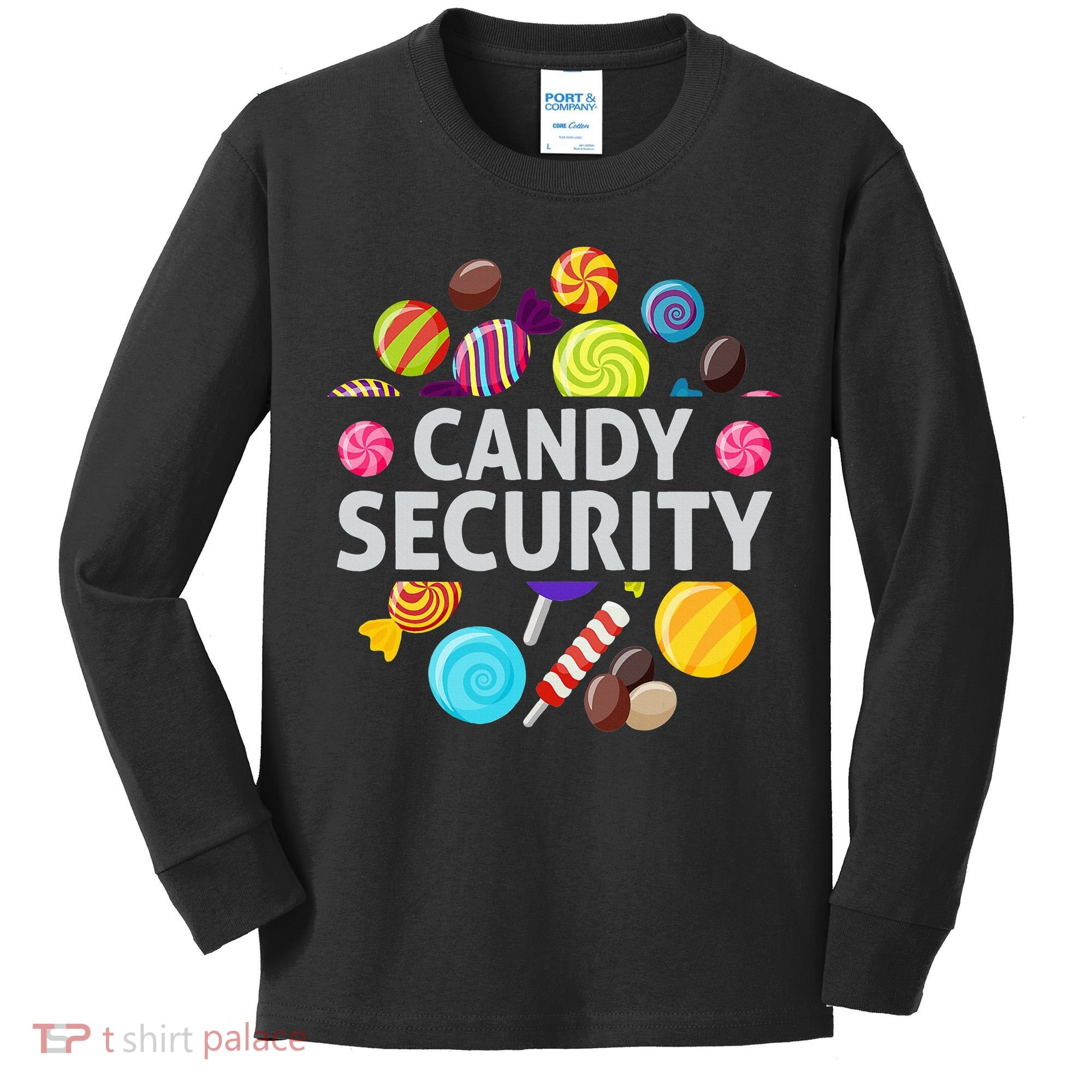 candy land costumes adult candy land candy security Kids Long Sleeve Shirt