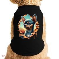 Chihuahua Lover Cute Puppy Peeking Through Cloth Deer Head Gift Doggie Tank thumb 0