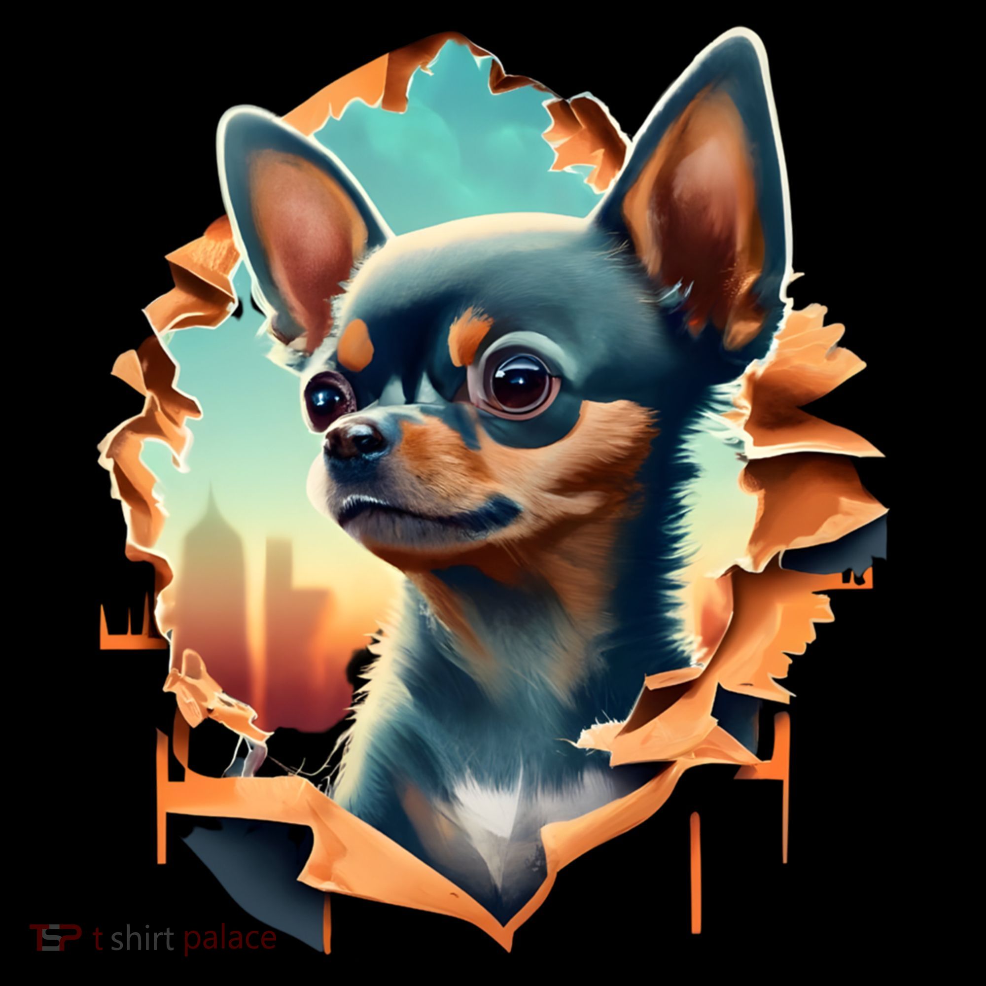 Chihuahua Lover Cute Puppy Peeking Through Cloth Deer Head Gift Coffee Mug