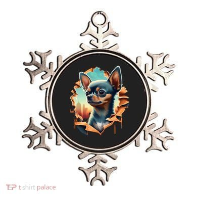 Chihuahua Lover Cute Puppy Peeking Through Cloth Deer Head Gift Ornament
