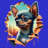 Chihuahua Lover Cute Puppy Peeking Through Cloth Deer Head Gift Sweatshirt thumb 3