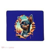 Chihuahua Lover Cute Puppy Peeking Through Cloth Deer Head Gift Mousepad thumb 0