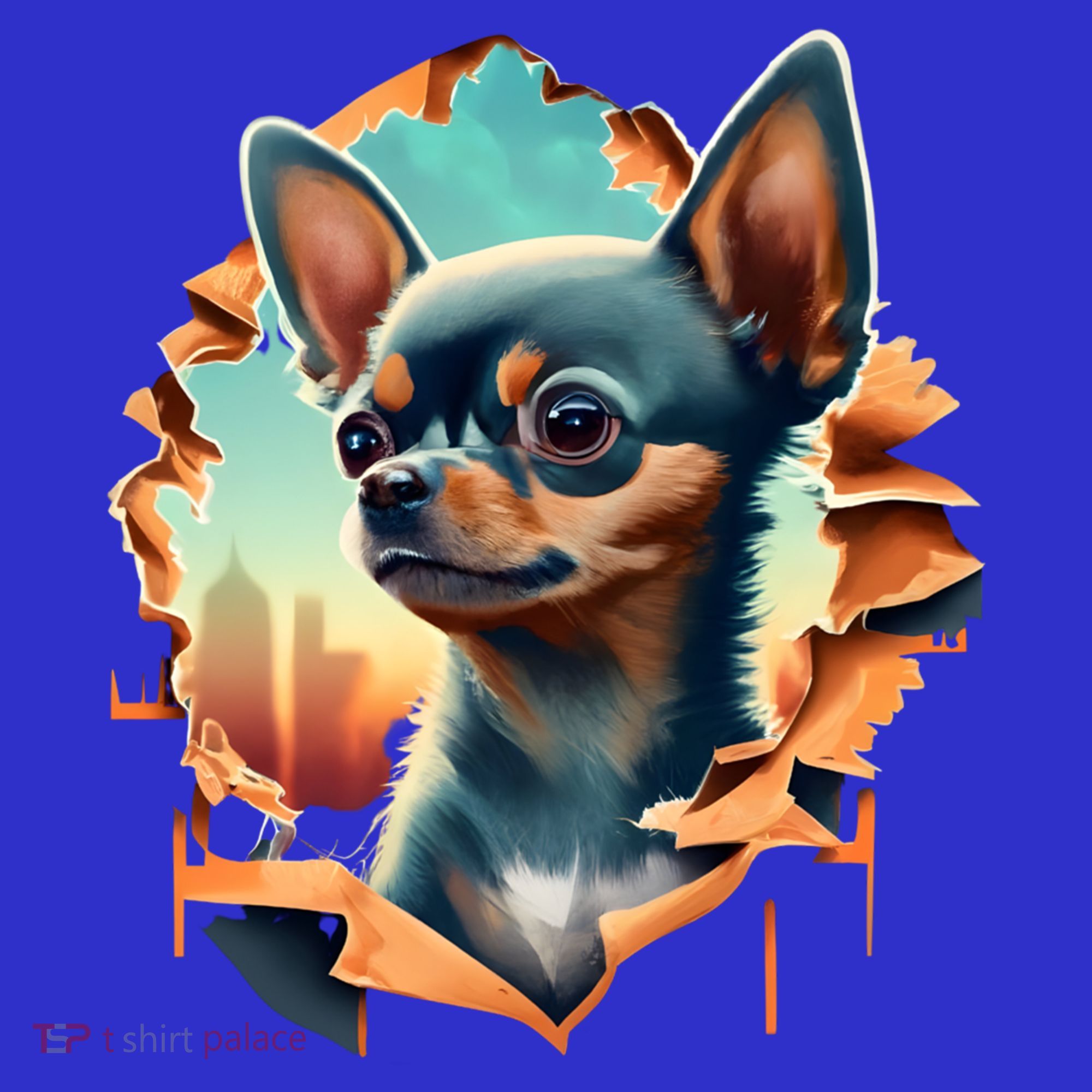 Chihuahua Lover Cute Puppy Peeking Through Cloth Deer Head Gift Toddler Hoodie