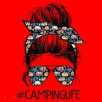 Camping Life Camping Lover Girl Outside Santa Hat thumb 1