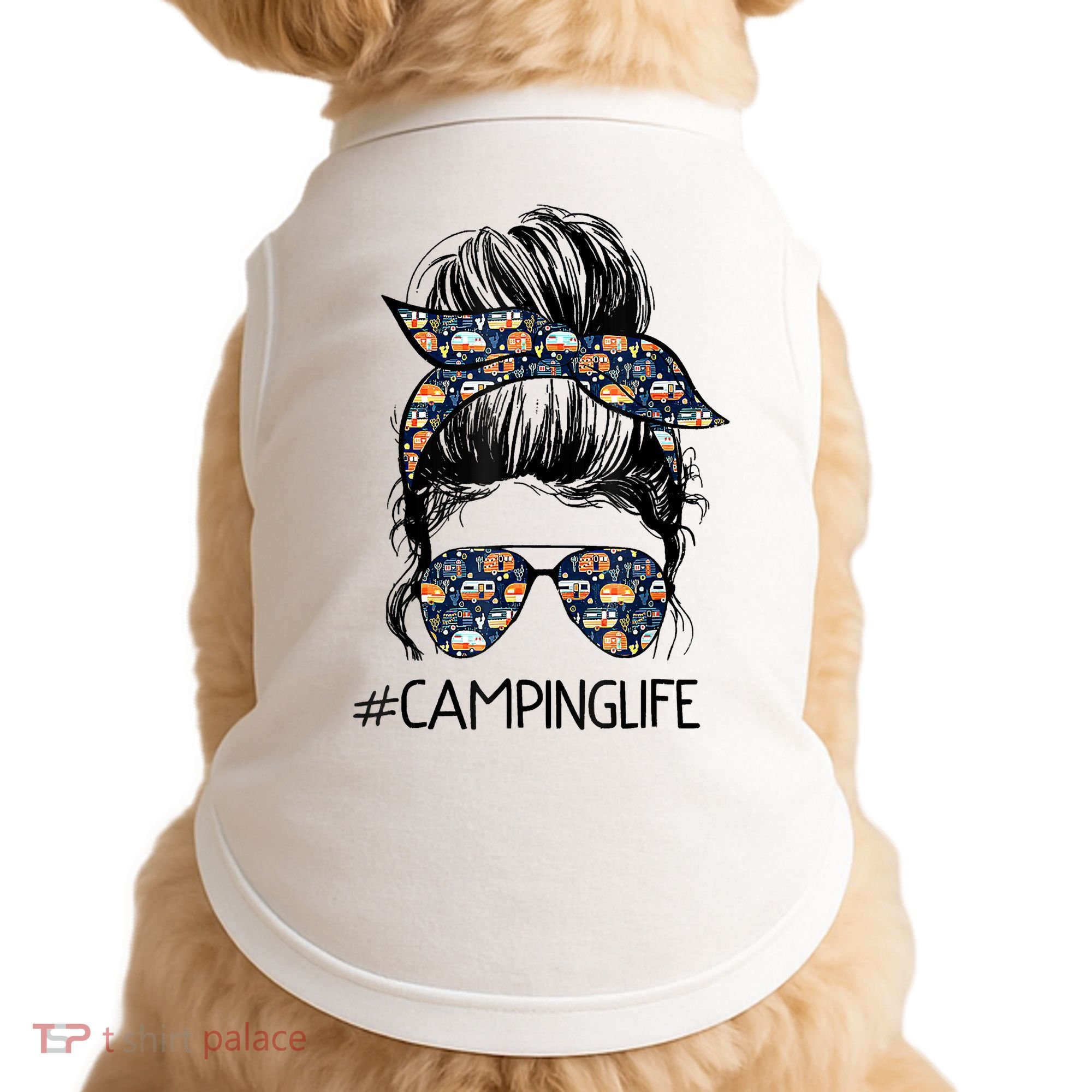 Camping Life Camping Lover Girl Outside Doggie Tank