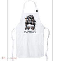 Camping Life Camping Lover Girl Outside Apron thumb 0