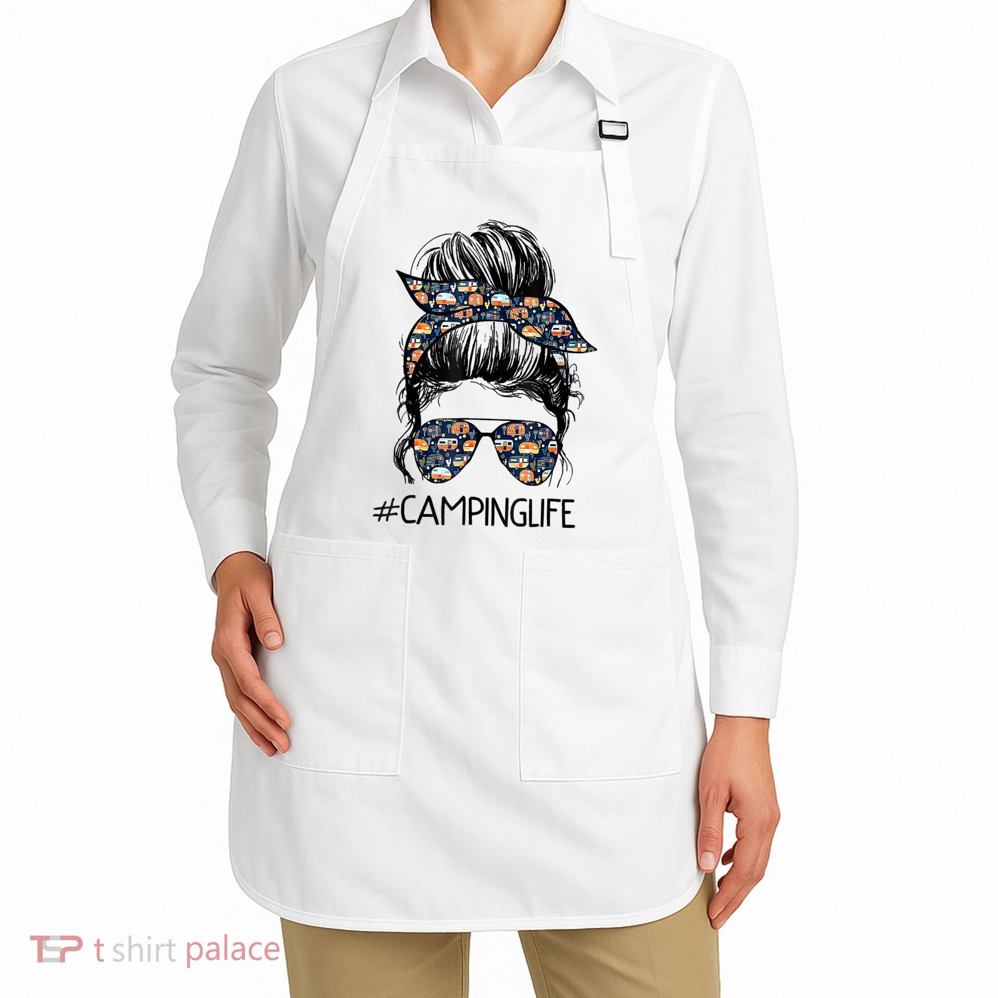 Camping Life Camping Lover Girl Outside Apron