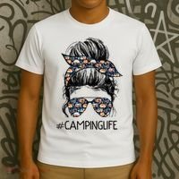 Camping Life Camping Lover Girl Outside T-Shirt thumb 3