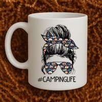 Camping Life Camping Lover Girl Outside Coffee Mug thumb 2