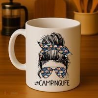 Camping Life Camping Lover Girl Outside Coffee Mug thumb 4