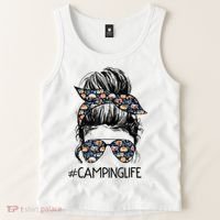 Camping Life Camping Lover Girl Outside Tank Top thumb 2
