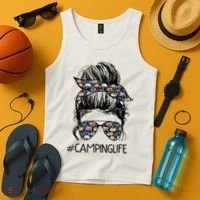 Camping Life Camping Lover Girl Outside Tank Top thumb 4