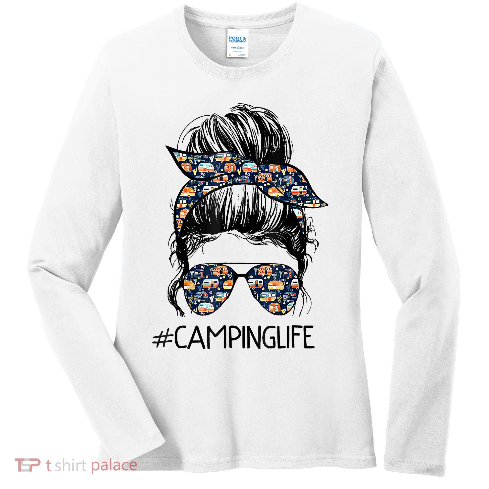 Camping Life Camping Lover Girl Outside Women's Long Sleeve Shirt