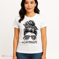 Camping Life Camping Lover Girl Outside Women's T-Shirt thumb 4