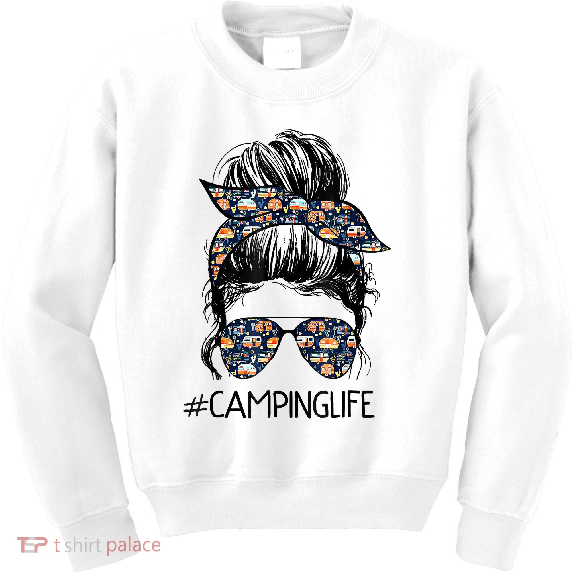 Camping Life Camping Lover Girl Outside Kids Sweatshirt