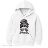 Camping Life Camping Lover Girl Outside Kids Hoodie thumb 0