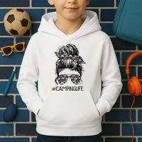 Camping Life Camping Lover Girl Outside Kids Hoodie thumb 2