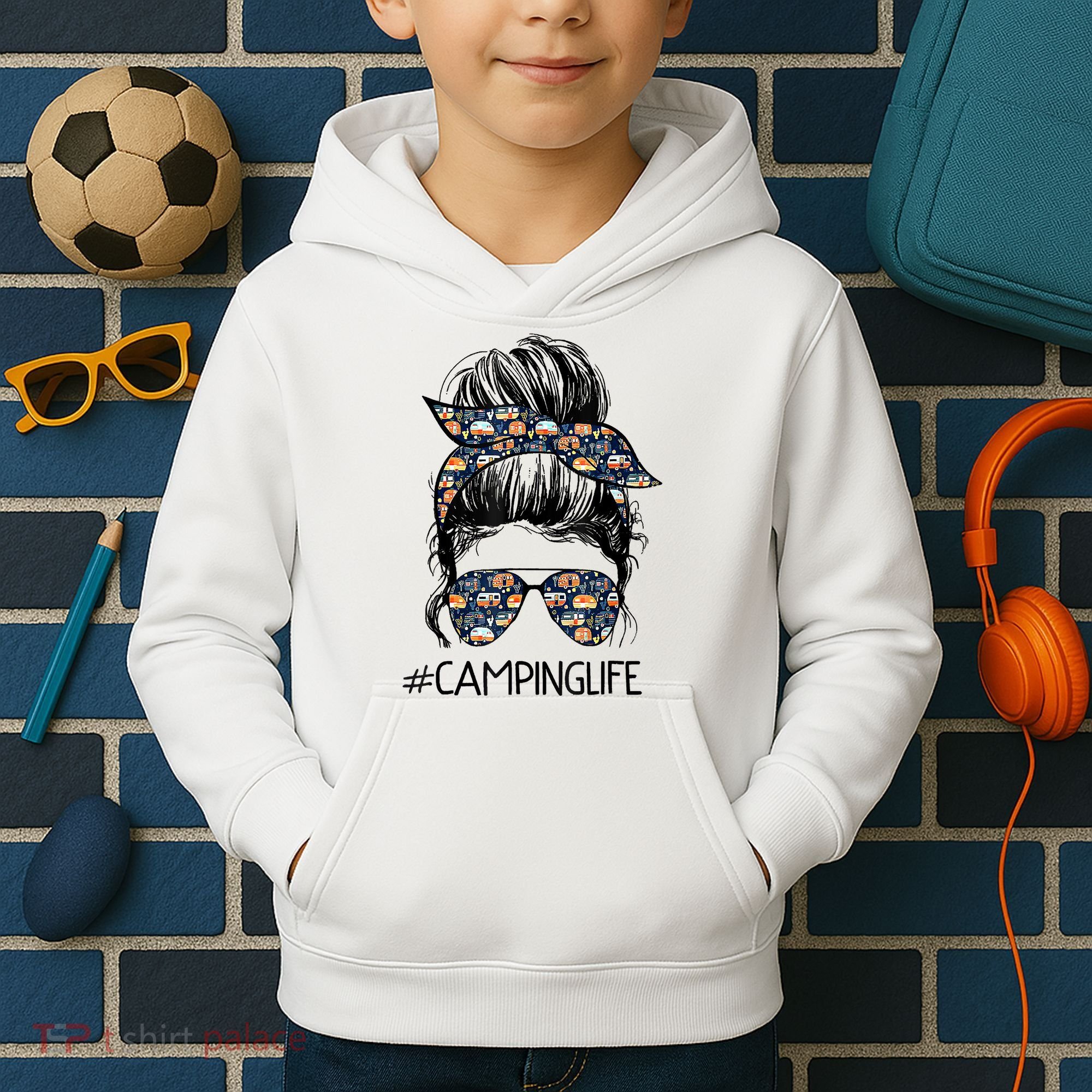 Camping Life Camping Lover Girl Outside Kids Hoodie