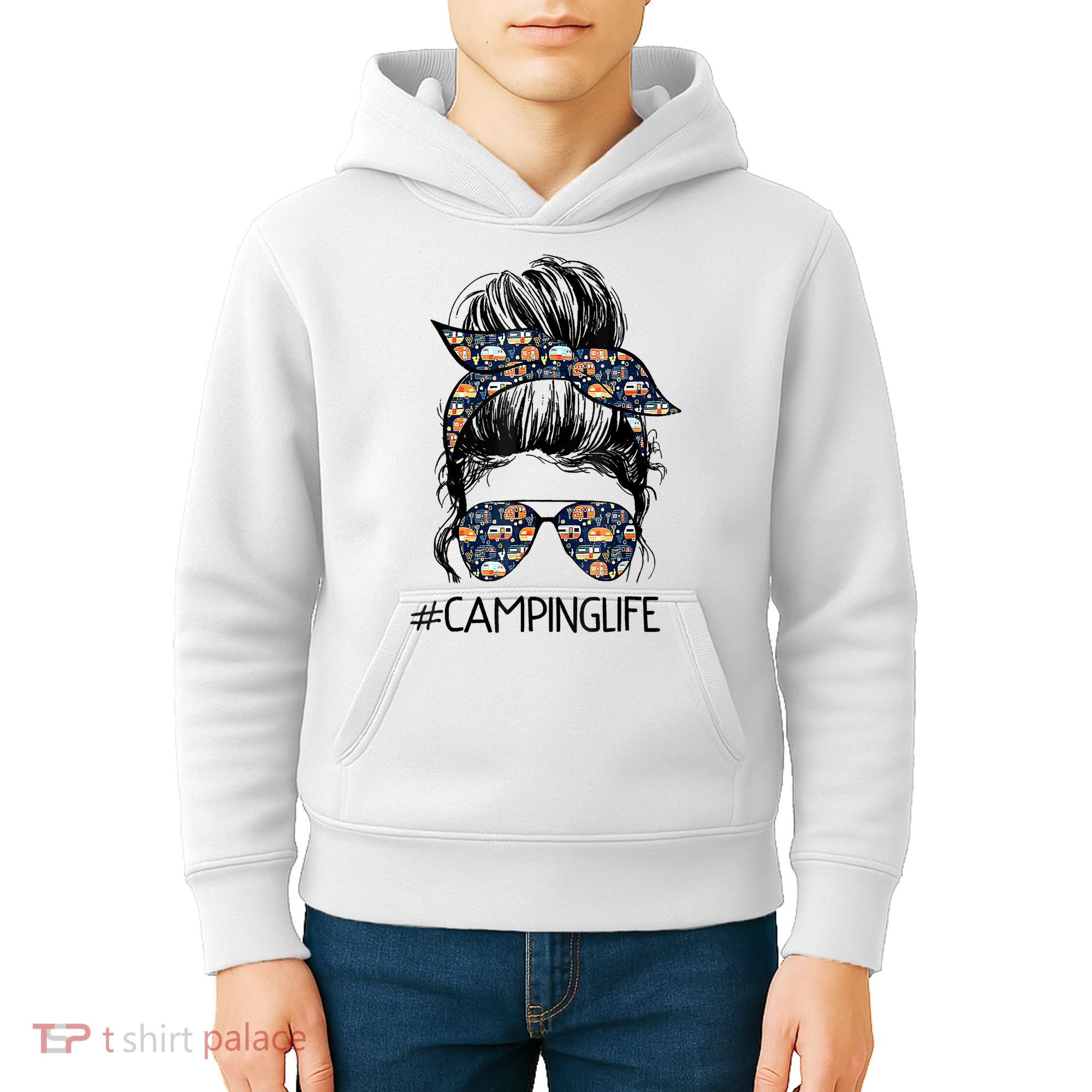 Camping Life Camping Lover Girl Outside Kids Hoodie