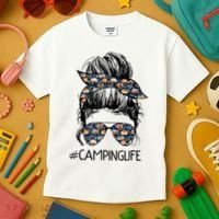Camping Life Camping Lover Girl Outside Kids T-Shirt thumb 3
