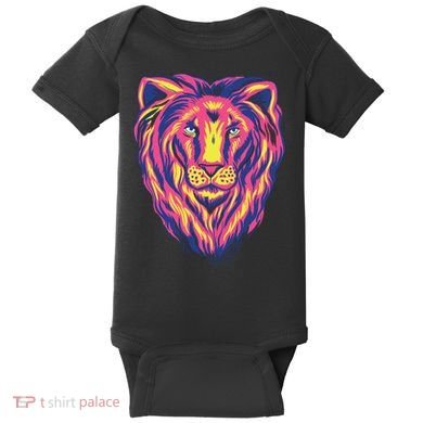 Colorful Lion Baby Bodysuit