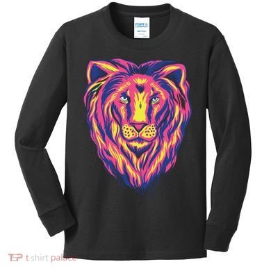 Colorful Lion Kids Long Sleeve Shirt