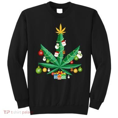 Cannabis Leaf Christmas Tree Sweatshirt