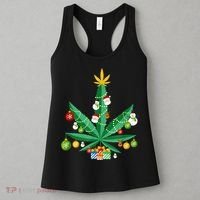 Cannabis Leaf Christmas Tree Women's Tank Top thumb 3
