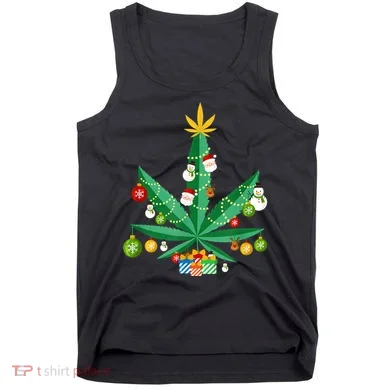 Cannabis Leaf Christmas Tree Tank Top