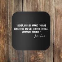 Congressman Lewis Civil Rights Hero Quote Good Trouble John Lewis Coaster thumb 0