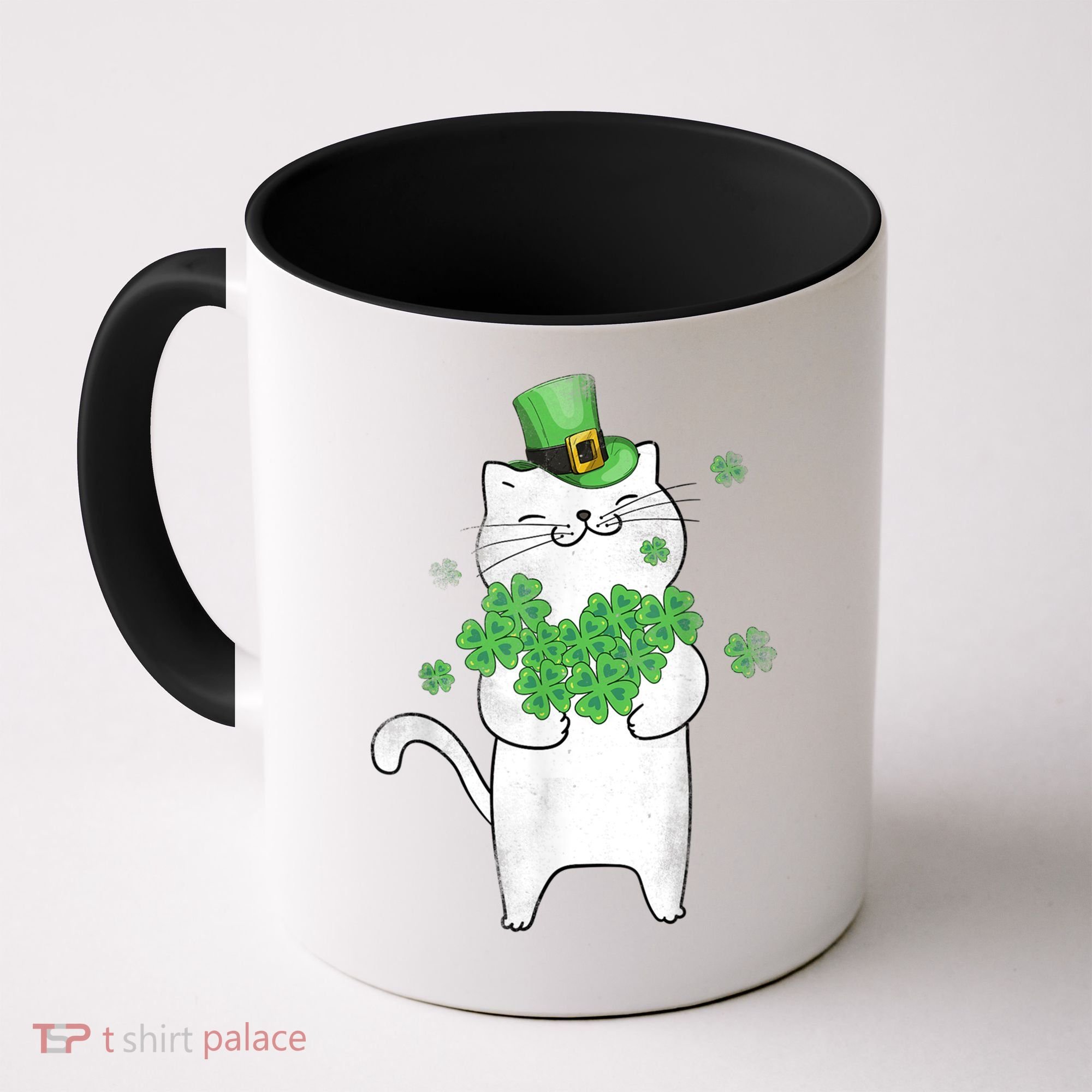 Cat Leprechaun Cat Lover Shamrock St Patrick's Day Gift Coffee Mug