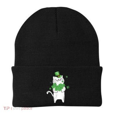 Cat Leprechaun Cat Lover Shamrock St Patrick's Day Gift Beanie