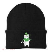 Cat Leprechaun Cat Lover Shamrock St Patrick's Day Gift Beanie thumb 0