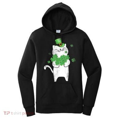 Cat Leprechaun Cat Lover Shamrock St Patrick's Day Gift Women's Hoodie