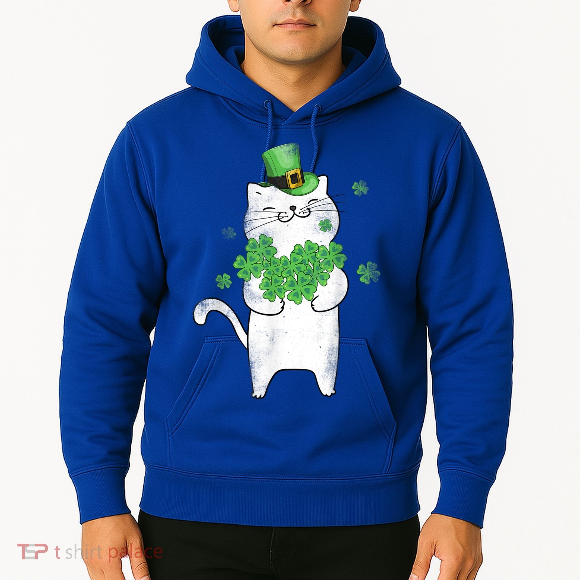 Cat Leprechaun Cat Lover Shamrock St Patrick's Day Gift Hoodie