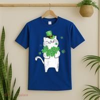 Cat Leprechaun Cat Lover Shamrock St Patrick's Day Gift T-Shirt thumb 2