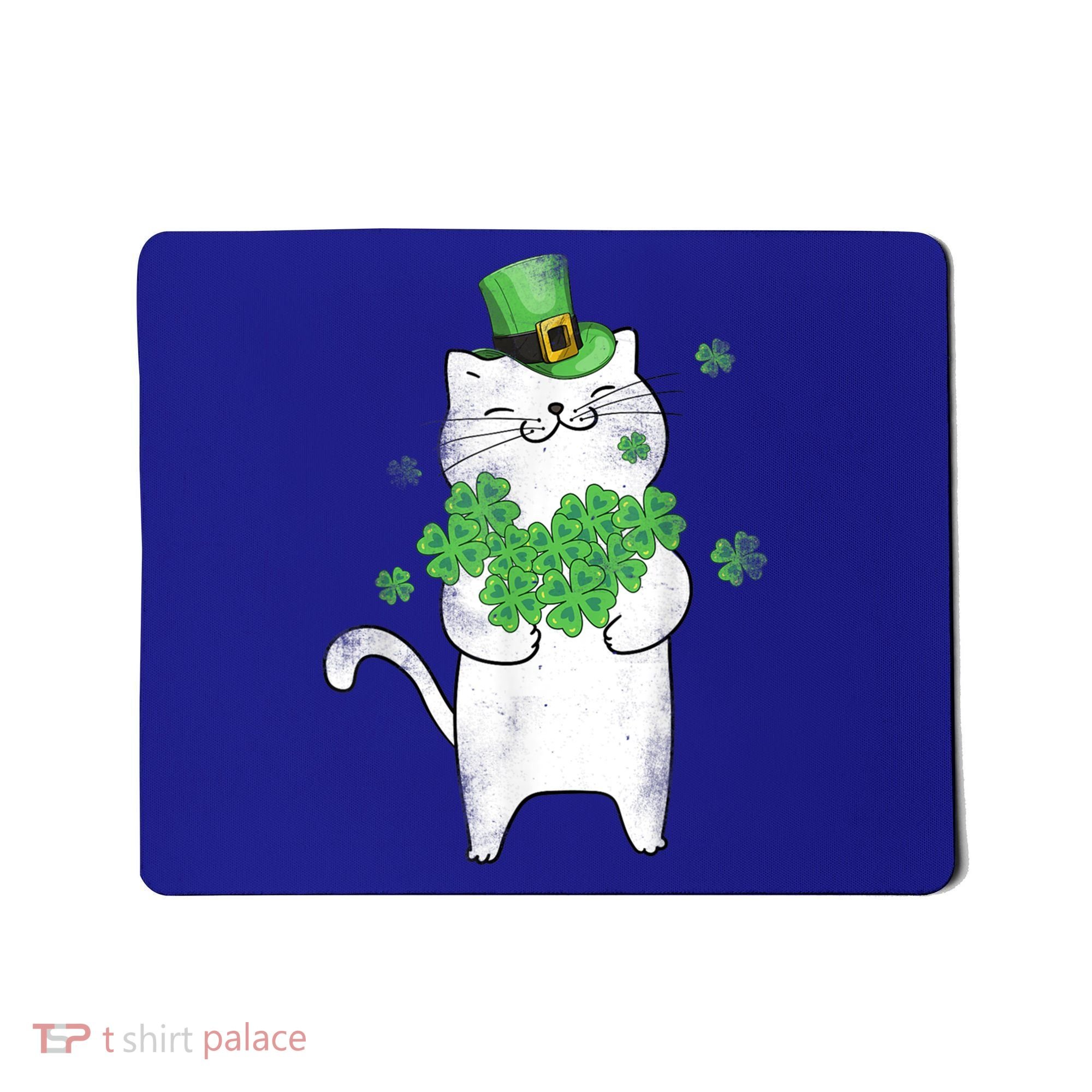 Cat Leprechaun Cat Lover Shamrock St Patrick's Day Gift Mousepad