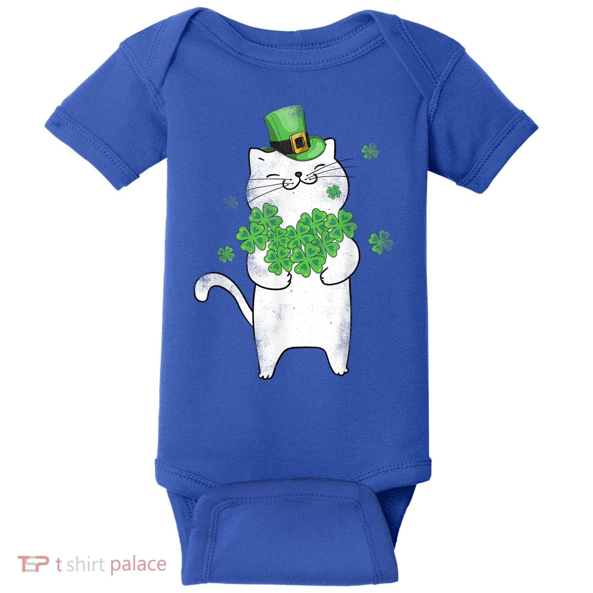 Cat Leprechaun Cat Lover Shamrock St Patrick's Day Gift Baby Bodysuit
