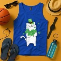 Cat Leprechaun Cat Lover Shamrock St Patrick's Day Gift Tank Top thumb 4
