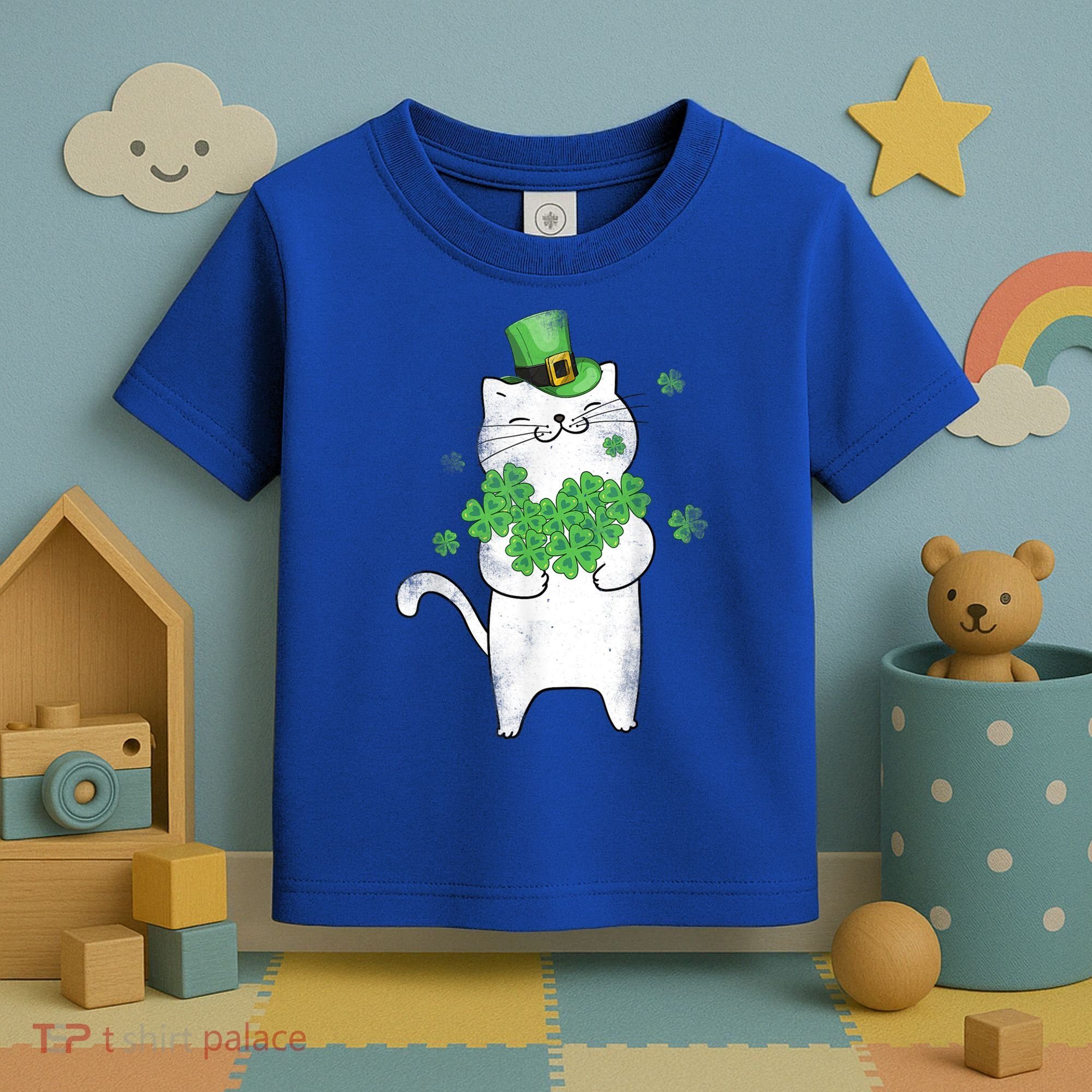 Cat Leprechaun Cat Lover Shamrock St Patrick's Day Gift Toddler T-Shirt