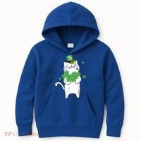 Cat Leprechaun Cat Lover Shamrock St Patrick's Day Gift Kids Hoodie thumb 0